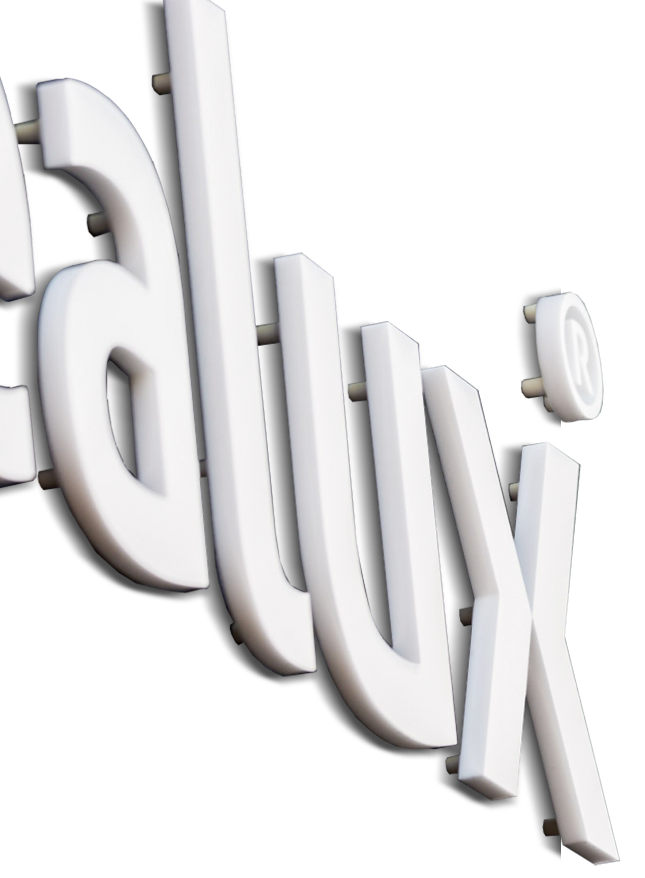 Lettres relief sur plots